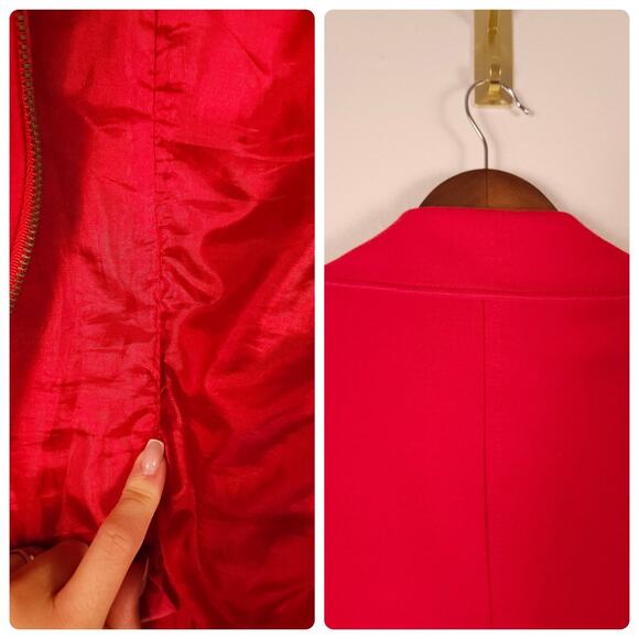 Luii Size S Women's Asymmetrical Zip Gold Moto Jacket - Picture 6 of 10